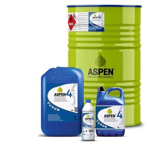 Aspen 4 Fuel products in multiple packaging sizes