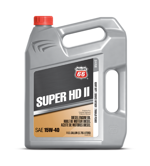 A 3.785L Jug of Phillips 66 Super HD II Diesel Engine Oil 15W-40