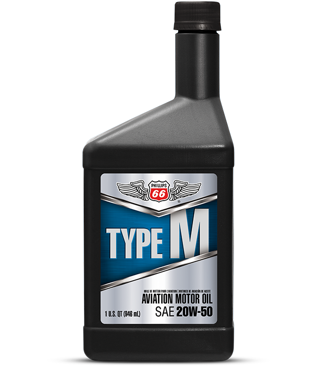 948mL Jug of Phillips 66 Type M Aviation Motor Oil 20W-50
